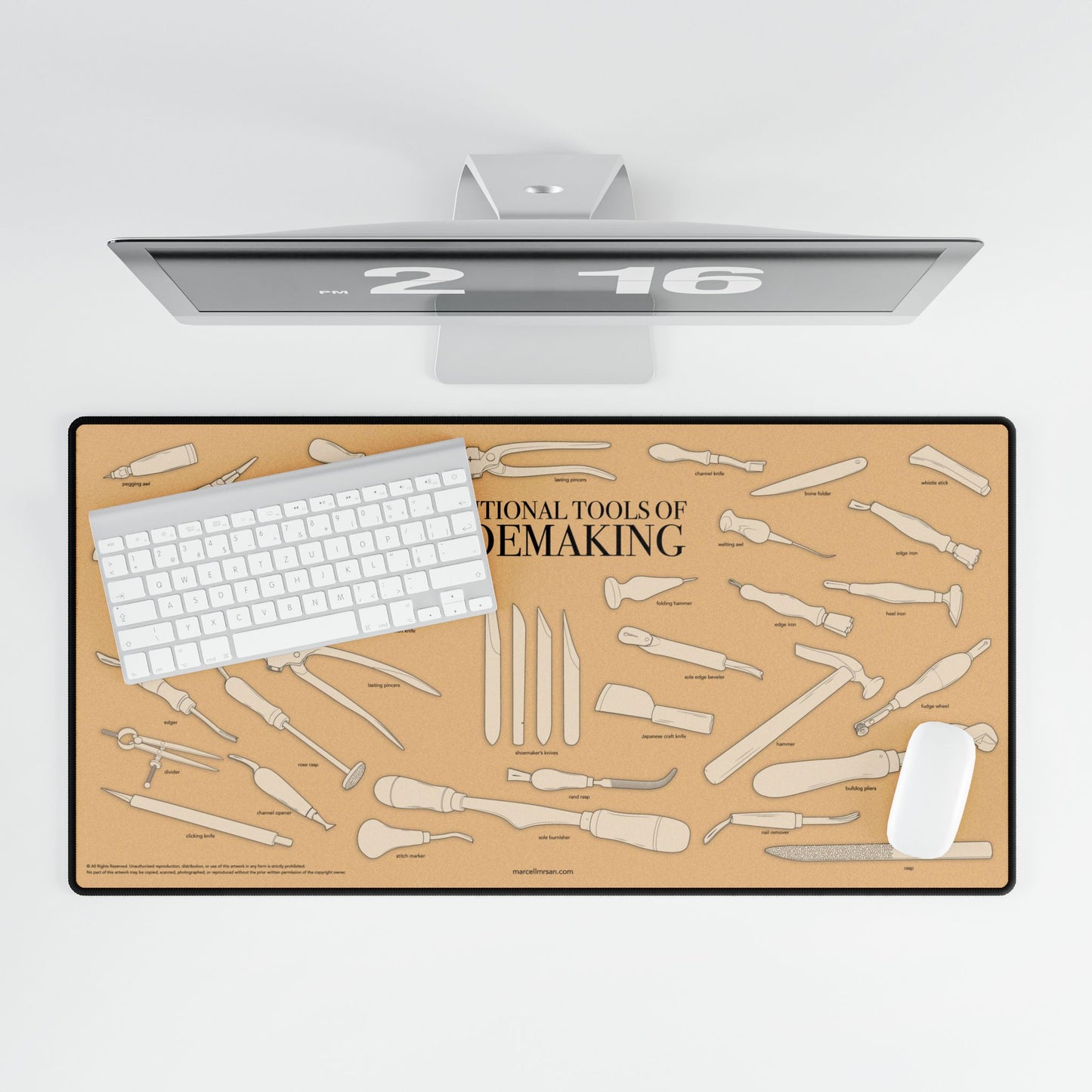 Traditional tools of Shoemaking - Desk Mat