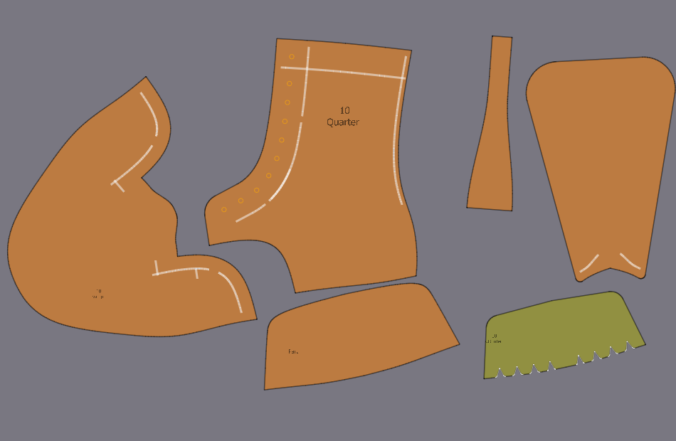 Stitchdown bundle with workboot pattern