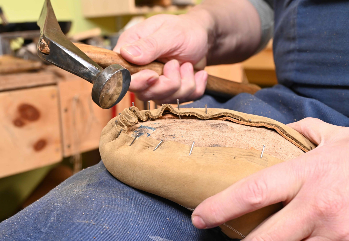 lasting nails used in a chukka boot
