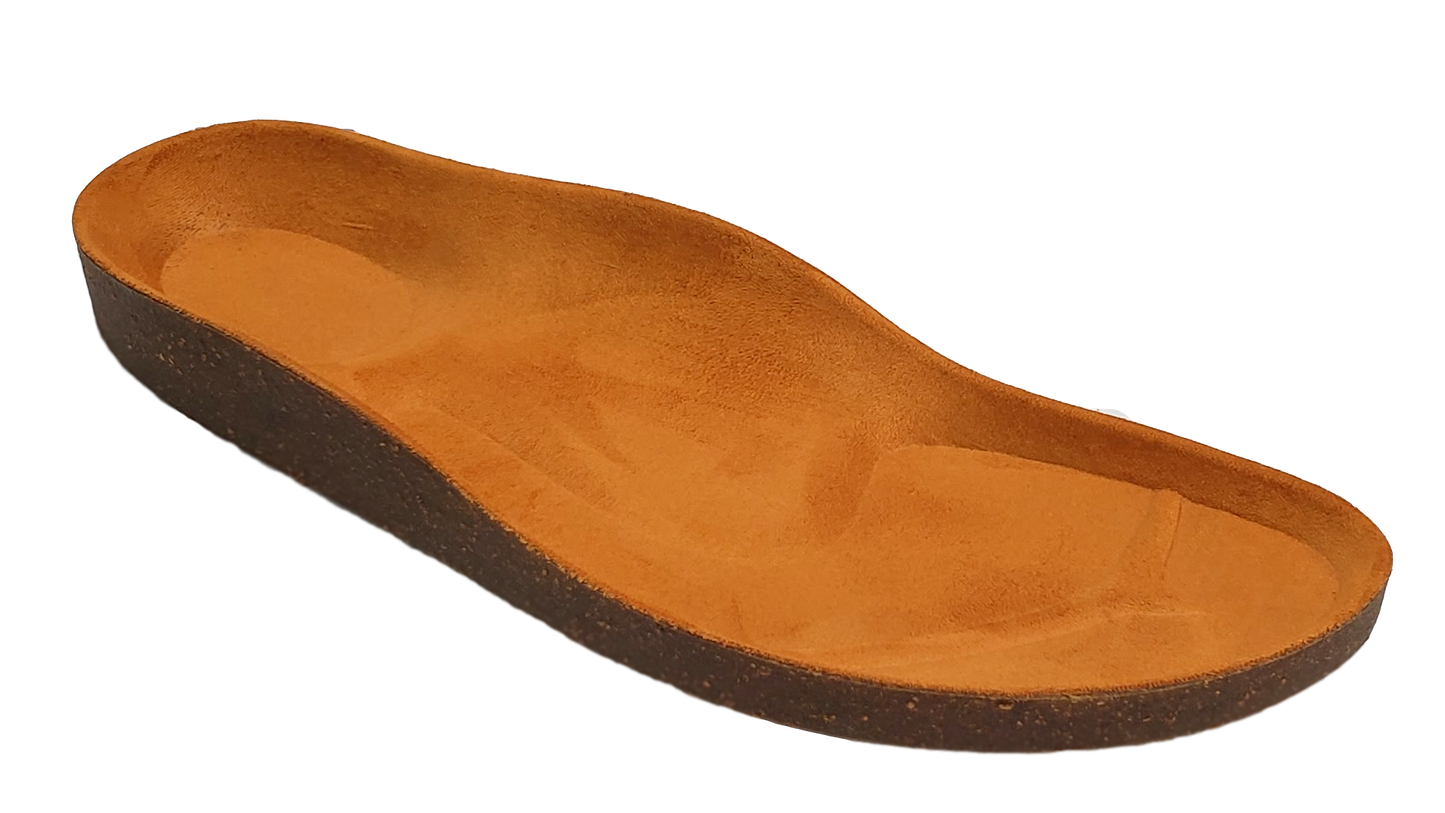 Cork based Sandal Footbed -- with built in support