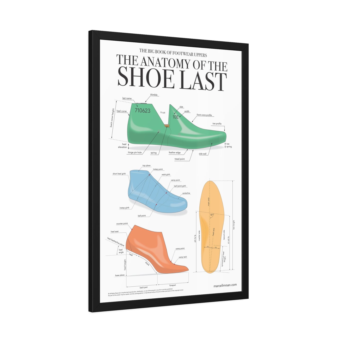 The Anatomy of the Shoe Last, Framed Poster